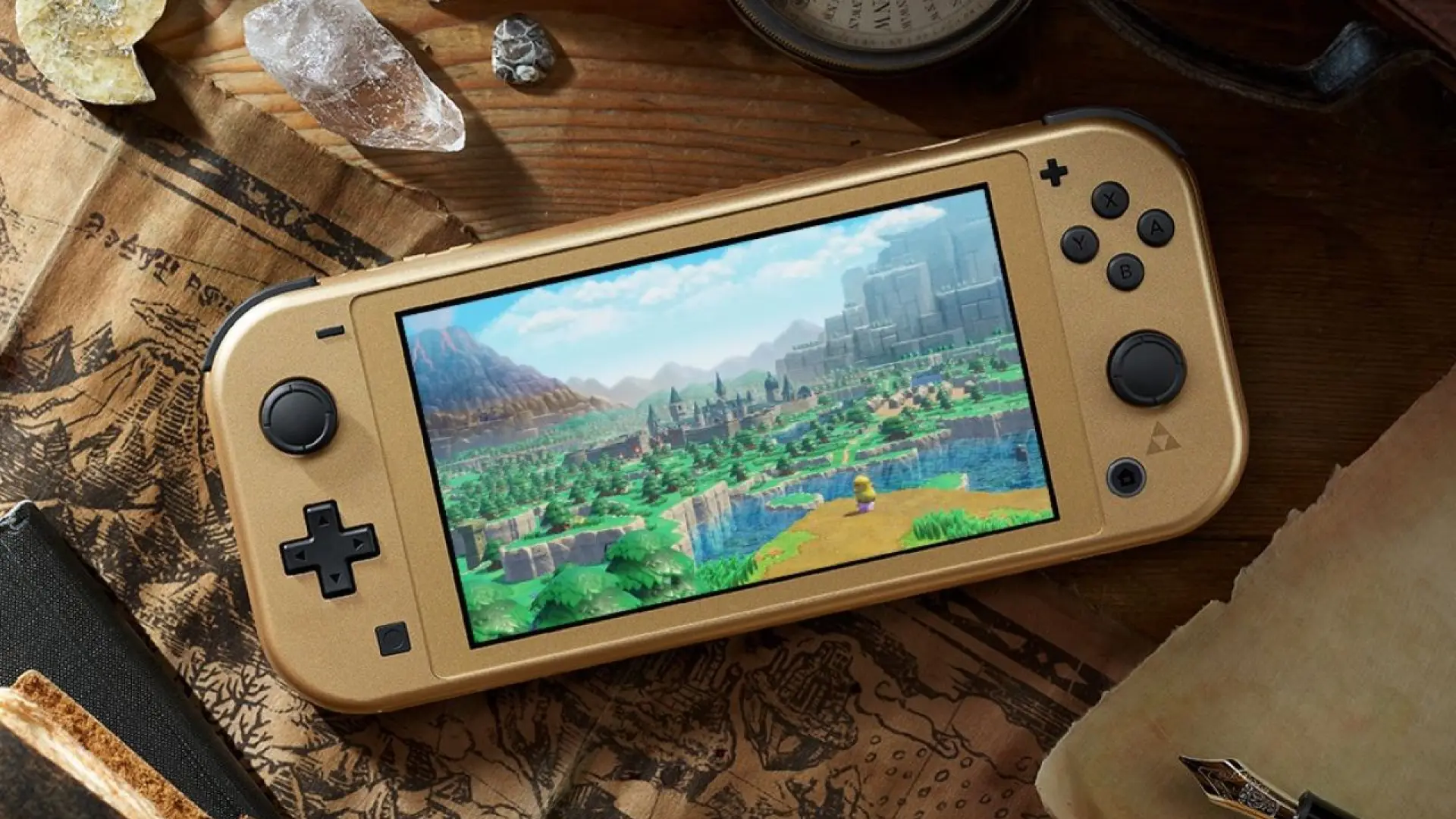 Así es la Nintendo Switch Lite edición Hyrule, que acompaña al
