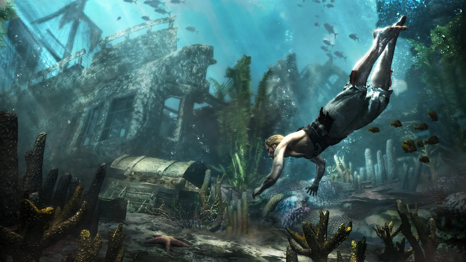 
         Assassin’s Creed Black Flag Resynced muestra su nueva jugabilidad acuática, con Edward Kenway haciendo mil tropelías bajo el agua 
    