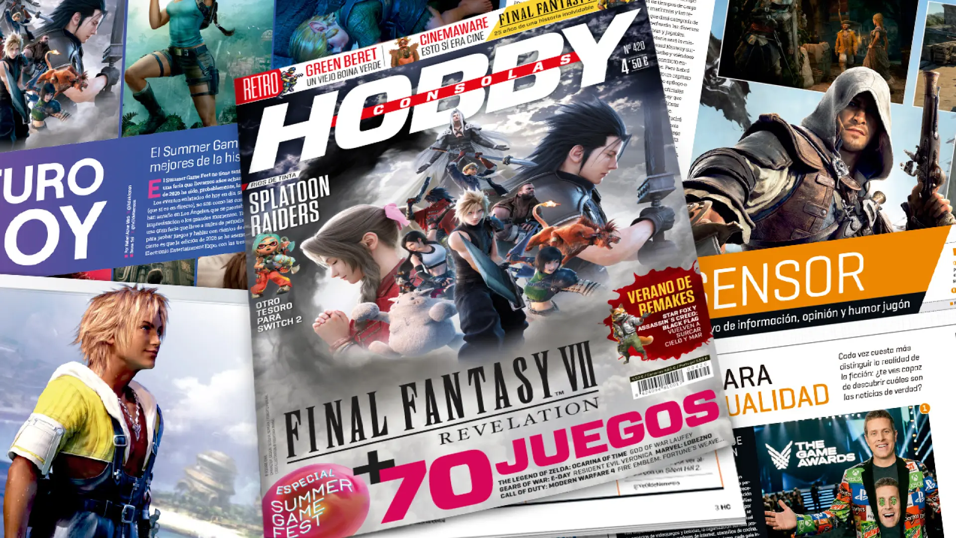
         Hobby Consolas 420, ya a la venta, con un reportaje de 38 páginas del Summer Game Fest 2026 y Final Fantasy VII Revelation en portada 
    