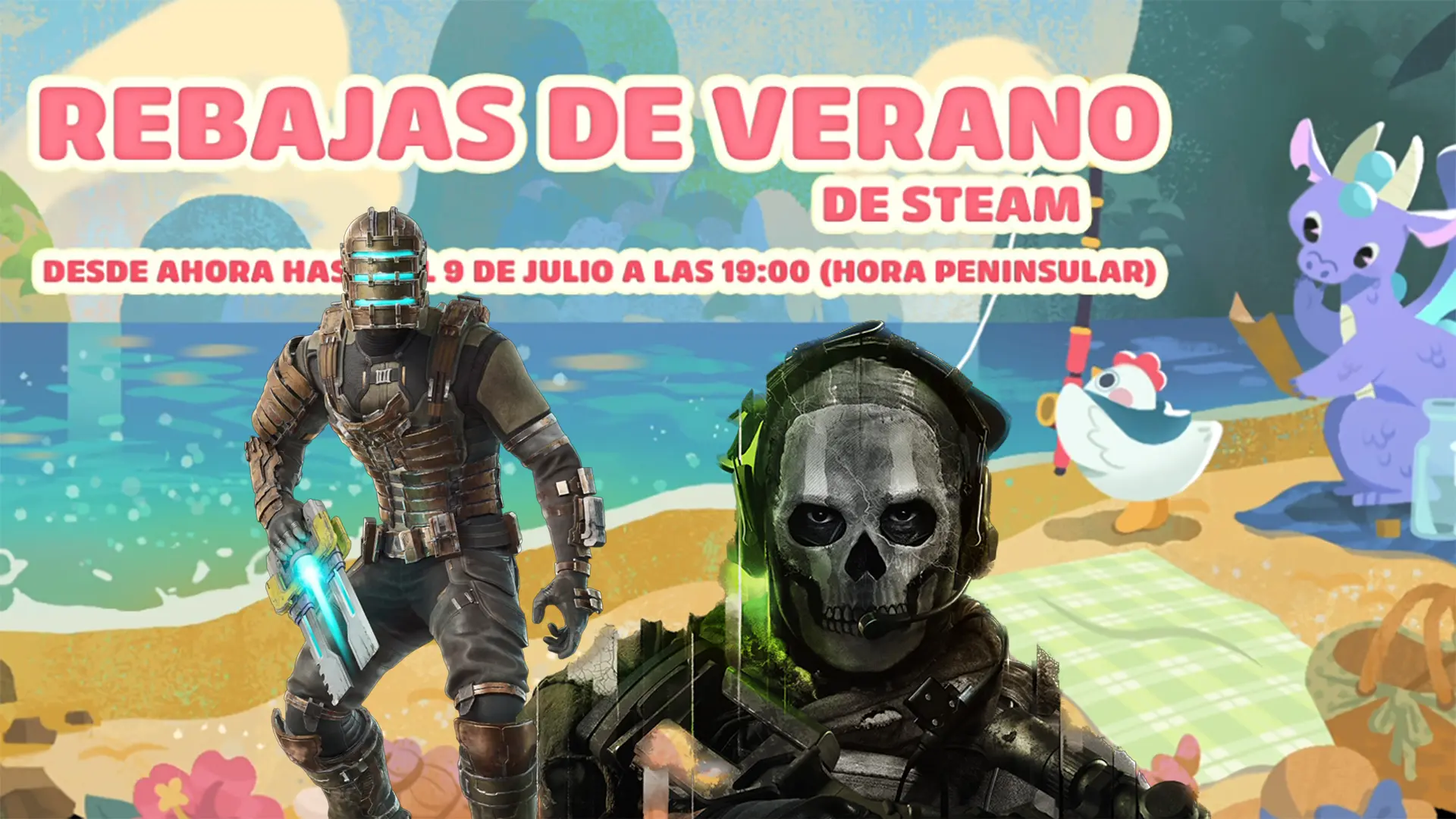 
         Las rebajas de verano de Steam traen chollazos como Dead Space Remake por seis euros, Modern Warfare 2 al 90% o Ghostwire Tokyo por solo seis euros 
    