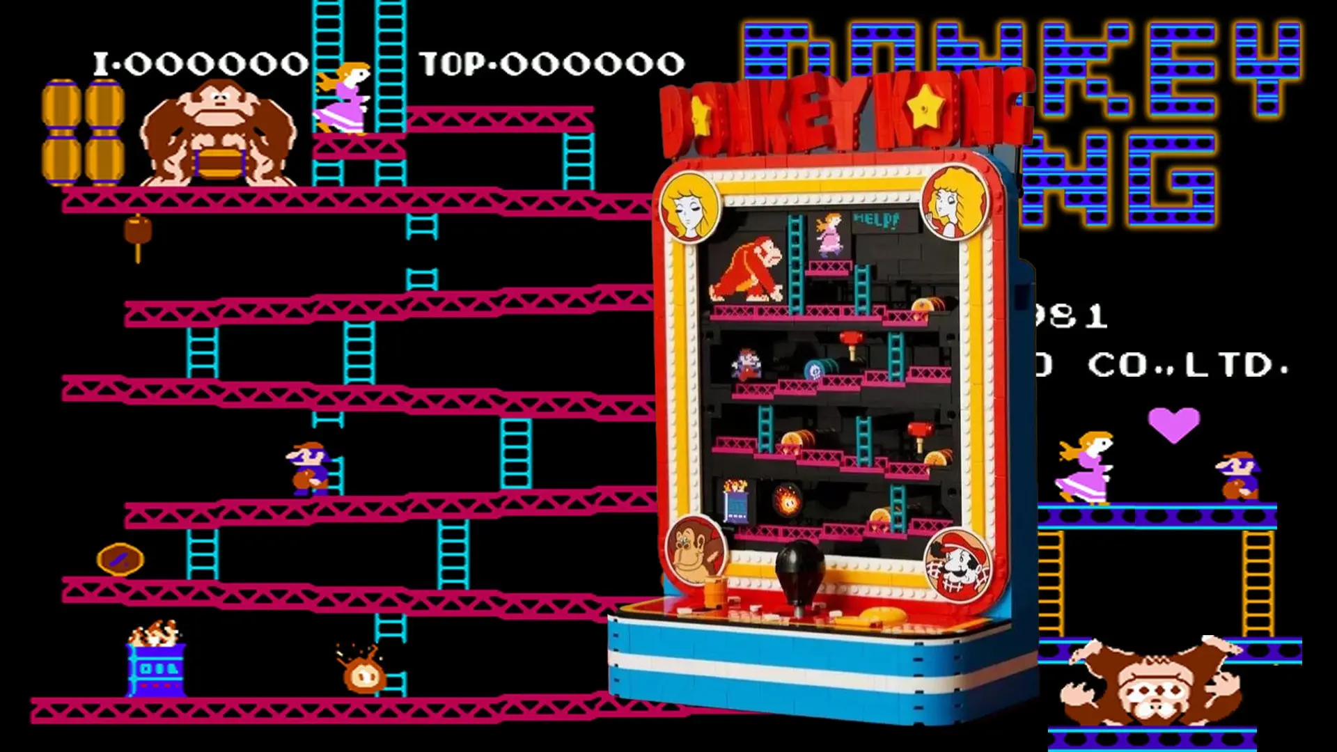 Recreativa de Donkey Kong en LEGO