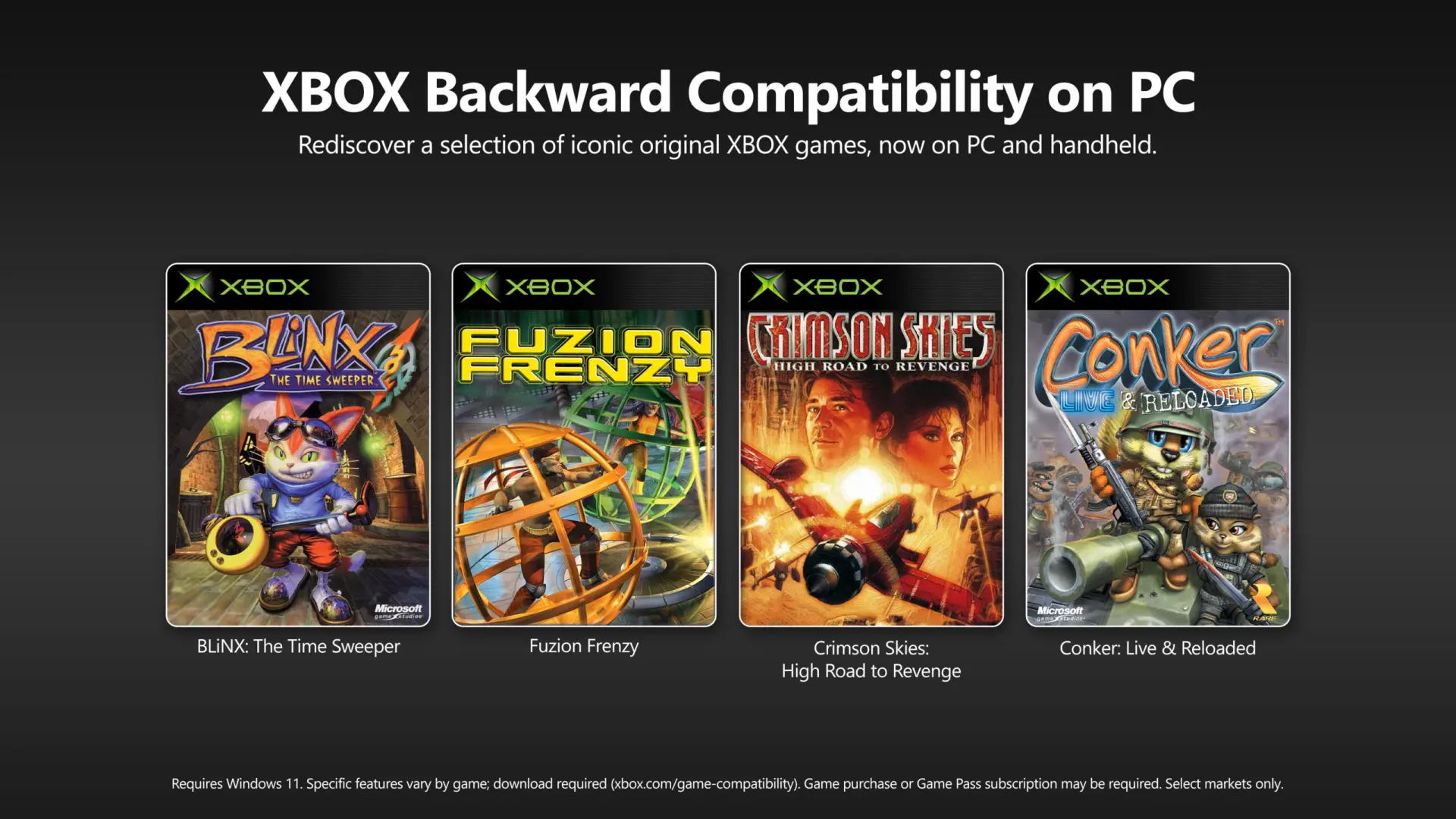 
         Microsoft lleva a PC la retrocompatibilidad de Xbox, con cuatro juegos clásicos que ya están disponibles 
    