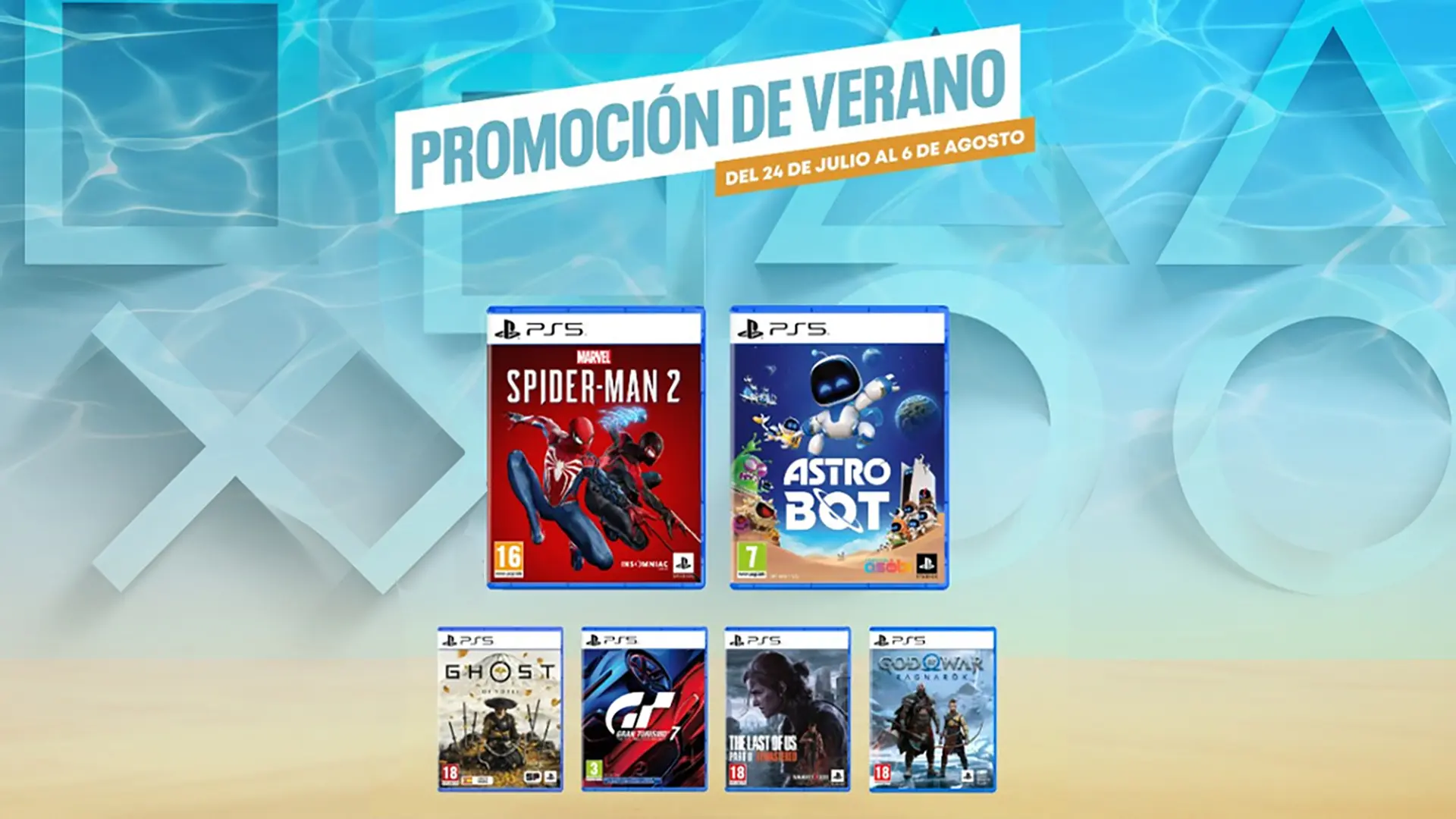 Consigue los mejores juegos físicos de PS5 a un precio imbatible en las Rebajas de Verano de PlayStation, incluyendo Saros, Ghost of Yotei y Astro Bot
