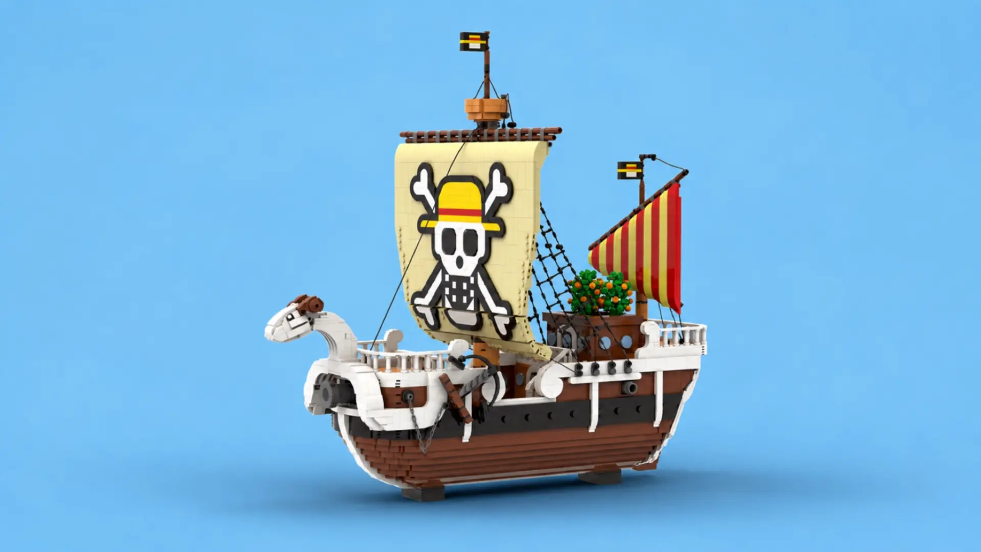 Únete a Luffy en la búsqueda del One Piece: construye el Going Merry de LEGO con toda la tripulación