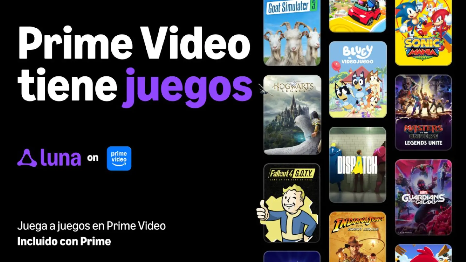 Amazon Luna en Prime Video ya está disponible en España: ya puedes acceder a Star Wars Galactic Racer, Hogwarts Legacy y más juegos desde la app