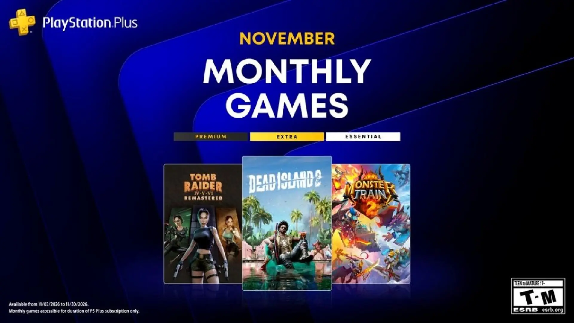 Nuevos juegos gratis en PS Plus de noviembre 2026