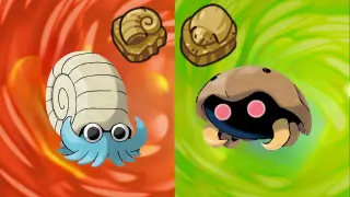 Omanyte y Kabuto son dos de los Pokémon fósil de Rojo Fuego y Verde Hoja: ¿cuál es mejor?