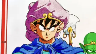 Goku con ropa de Sun Wukong por Akira Toriyama