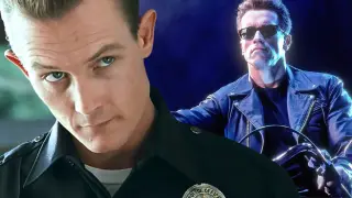 Robert Patrick y Arnold Schwarzenegger en Terminator 2