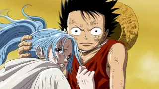 Luffy y Vivi en One Piece