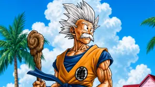 Goku anciano de Dragon Ball dibujado por Toyotaro