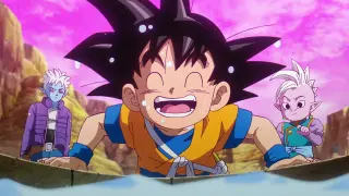 Goku, Glorio y Shin en Dragon Ball Daima