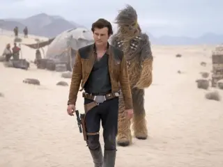 Han Solo y Chewbacca en Han Solo: Una historia de Star Wars