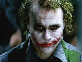 Heath Ledger como el Joker en "El Caballero Oscuro".