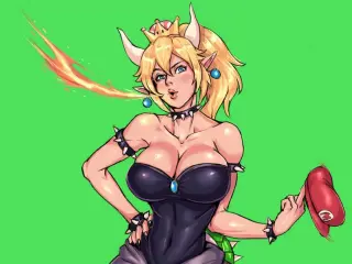 Dibujo de Bowsette realizado por Saltylover
