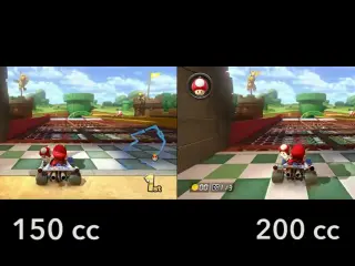 Mario Kart 8 - 200cc vs 150cc - Tuberías Planta Piraña (Wii U)