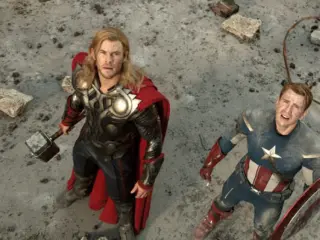 Capitán América y Thor en Vengadores