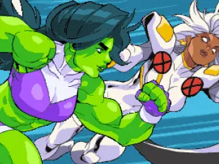 Hulka y Tormenta en Marvel Cosmic Invasion