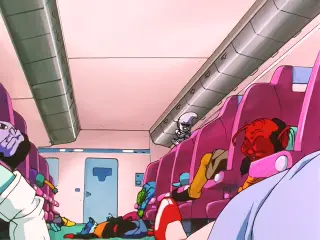 Baby se carga a toda la tripulación de un transbordador espacial en Dragon Ball GT.