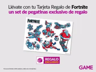 Tarjetas regalo de Fortnite con set de pegatinas exclusivo GAME
