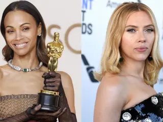 Zoe Saldaña y Scarlett Johansson