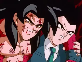 Goku y Gohan en Dragon Ball GT