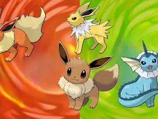 Eevee solo tiene 3 evoluciones posibles en Rojo Fuego y Verde Hoja; tenlo en cuenta