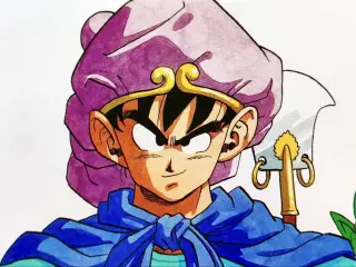 Goku con ropa de Sun Wukong por Akira Toriyama