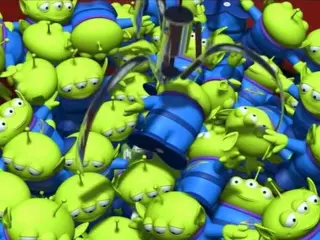 La escena de el gancho es una de las más míticas de Toy Story.