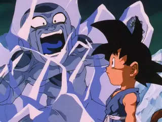 Goku destruye a Cell y Freezer en el infierno, borrándolos de la existencia