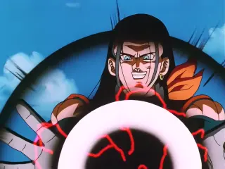 Súper A-17 absorbe el Kame Hame Ha más poderoso de Goku