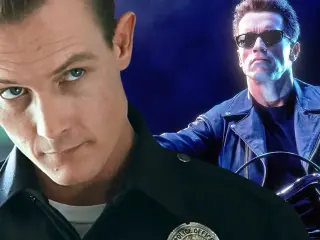 Robert Patrick y Arnold Schwarzenegger en Terminator 2