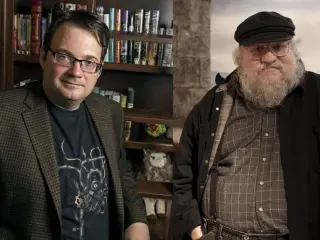 Brandon Sanderson y George R. R. Martin