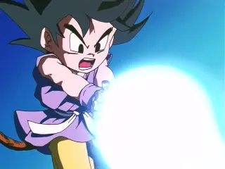 Goku y Pan se libran de la energía negativa de Ryan Shinron en Dragon Ball GT