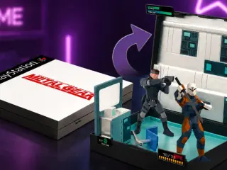 Diorama de Solid Snake vs. Cyborg Ninja de Metal Gear Solid en GAME