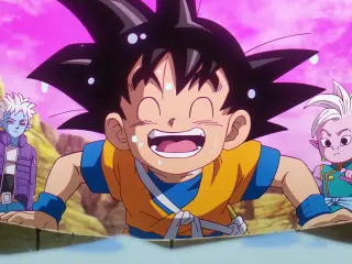 Goku, Glorio y Shin en Dragon Ball Daima