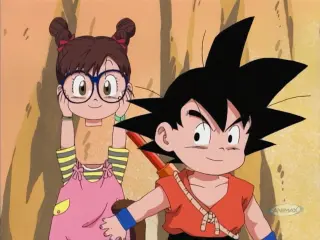 Los soldados de la Red Ribbon acorralan a Goku y Arale