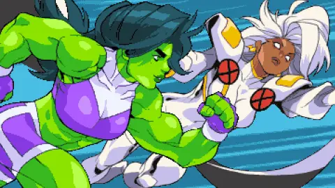 Hulka y Tormenta en Marvel Cosmic Invasion