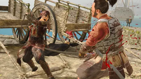 Naoe en acción en Assassin's Creed Shadows