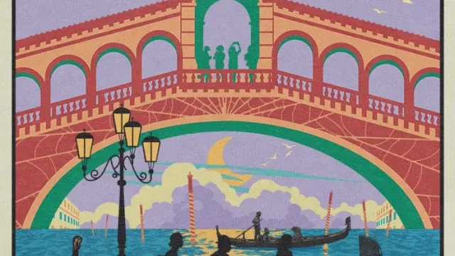 Spider-Man: Lejos de casa póster retro - Venecia