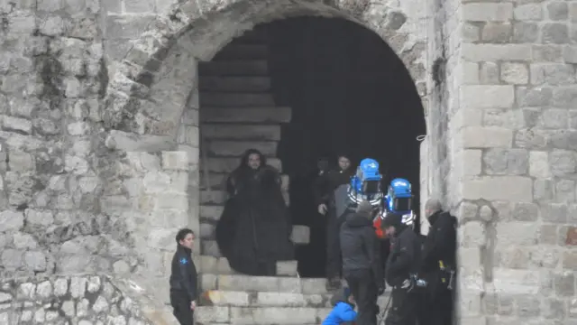 Jon Nieve y Samwell Tarly en el rodaje de la 8 temporada de Juego de tronos