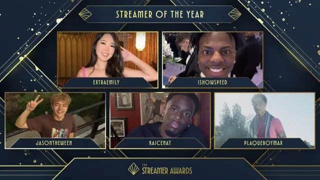 Los 5 finalistas al premio Streamer del Año