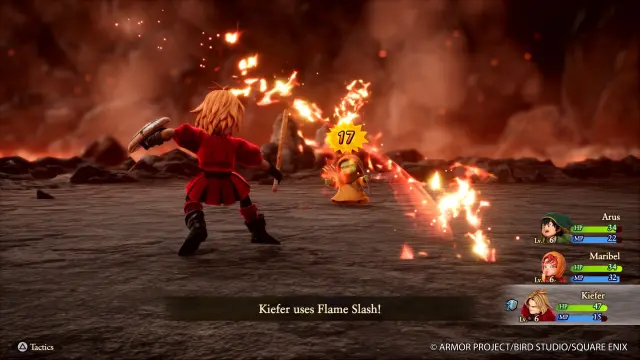 El combate de Dragon Quest VII Reimagined