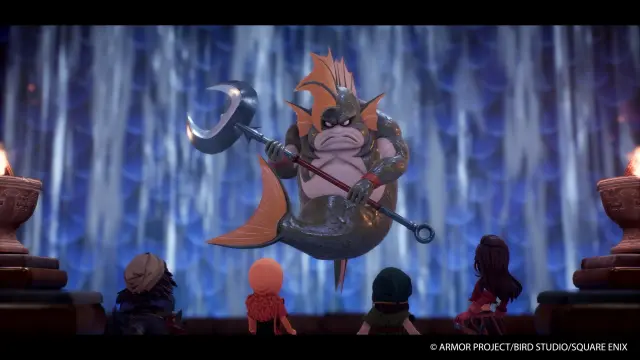 Gracos, jefe terrible de Dragon Quest VII Reimagined