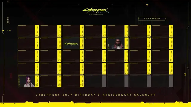 Cyberpunk 2077 anticipa novedades por su 5º aniversario con este calendario