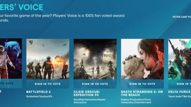 Nominados al premio Player's Voice en The Game Awards 2025