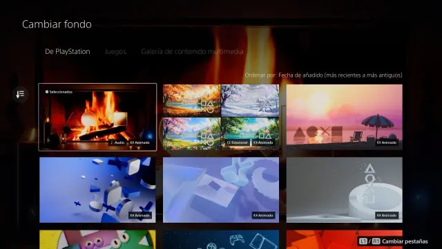 Así luce el nuevo fondo dinámico de la chimenea en PS5