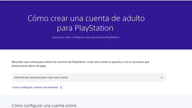 Crear cuenta PS Network