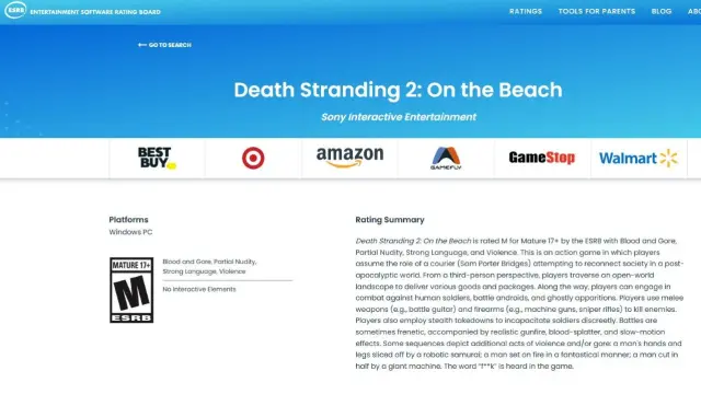 El ESRB ha calificado Death Stranding 2 para PC... otra vez