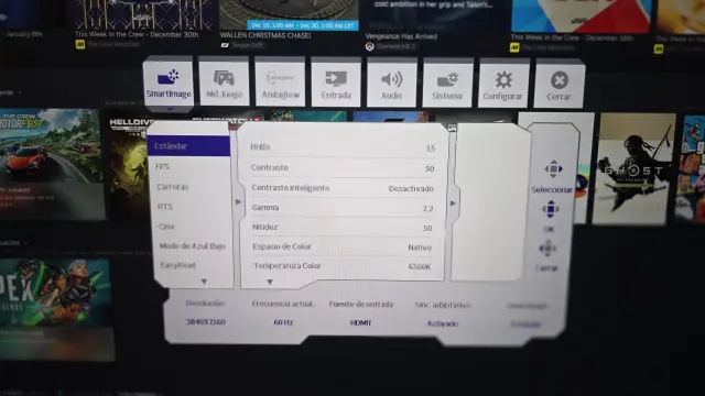 Philips Evnia - Configuración monitor (OSD)